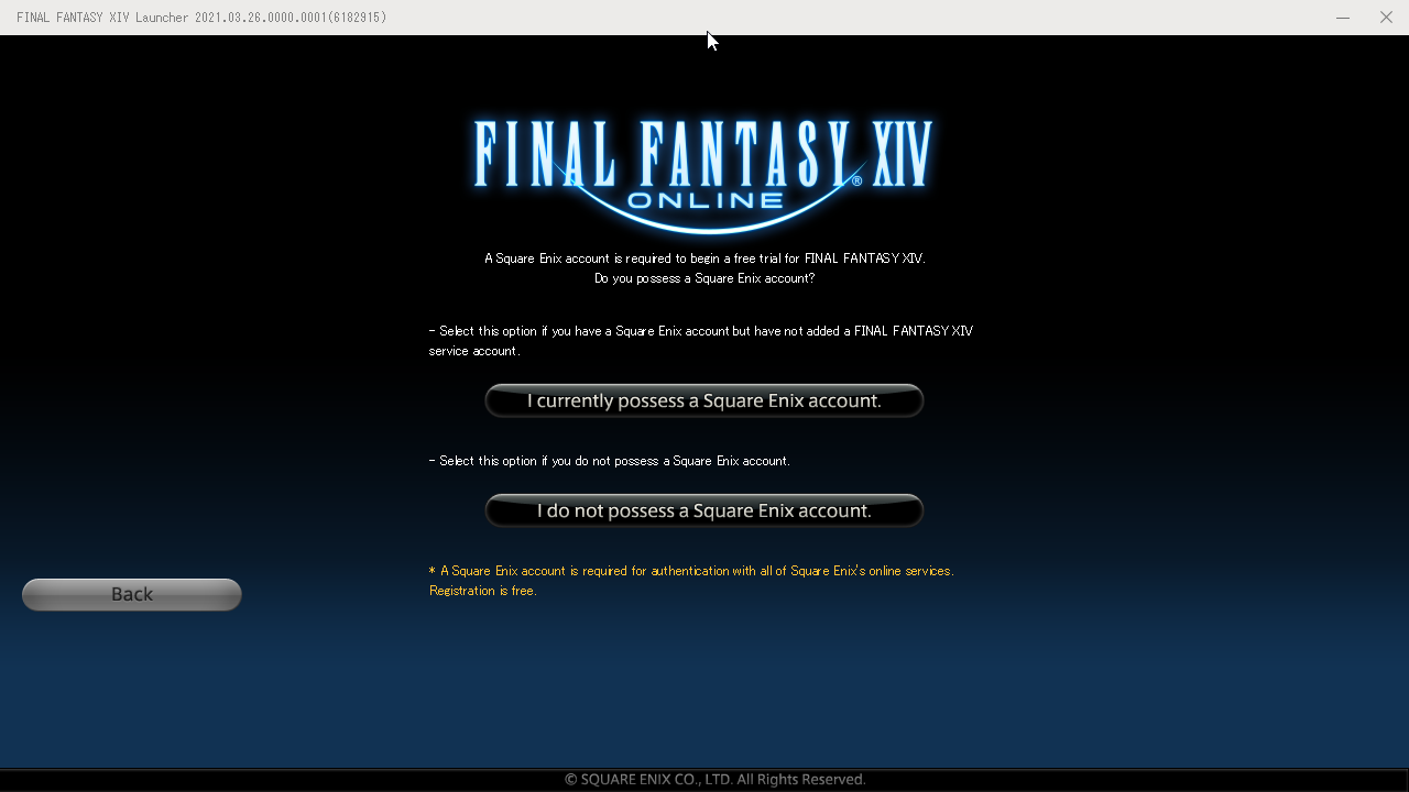 Creation or Login
